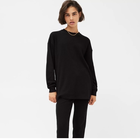 Aritzia TNA Tremont Thermal Longsleeve Shirt - White - Picture 6 of 9